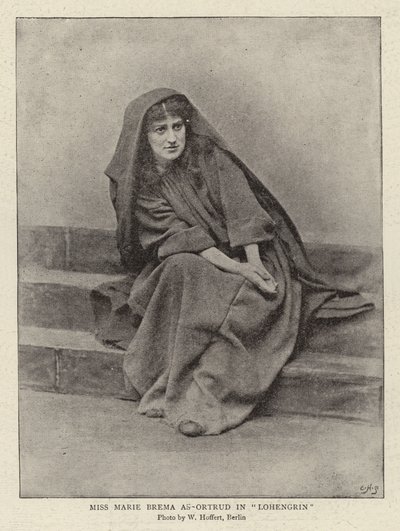 Frøken Marie Brema som Ortrud i "Lohengrin" (s/h-foto) af (after) German photographer