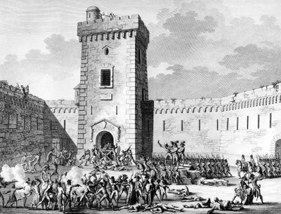 Fransk revolution og antirevolutionære bevægelser: Jacobinerne stopper i Marseille og Aubagne indespærret i Fort Saint John i Marseille og massakrer udført af royalister den 17. Prairial An III (5. juni af (after) Girardet