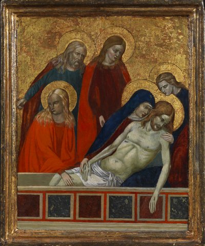Kristi gravlæggelse, muligvis 1800-tallet (tempera på panel) af (after) Italian School