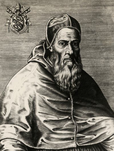 Portræt af Julius III, født Giovanni Maria Ciocchi del Monte (Monte San Savino af (after) Italian School