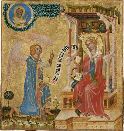 Bebudelsen - Mester af Hohenfurth (maître de Vyssi Brod) (aktiv ca. 1350). Tempera på panel, ca 1350. Nationalgalleriet, Prag af (aka master of Hohenfurt) Master of Vyssi Brod
