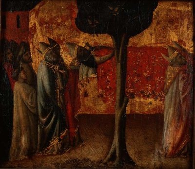 Begravelsen af Sankt Zenobius (panel) af (attr.) Arcangelo di Cola da Camerino