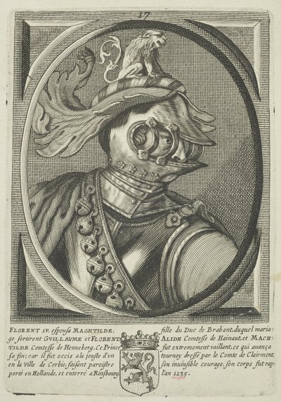Floris IV, greve af Holland (stik) af (attr.to) French School