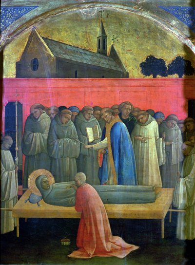 The Death of St. Francis (olie på panel) af (c.1370 1425) Lorenzo Monaco