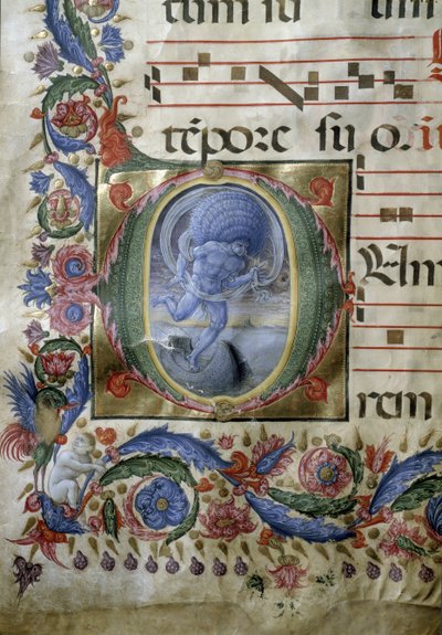 Oplyst side af en gradvis (miniature af (c.1445 1527) Liberale da Verona