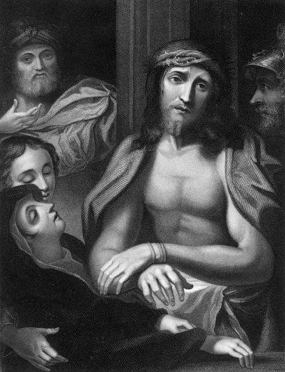 Ecce Homo (kobberstik) af (c.1489-1534) (after) Correggio