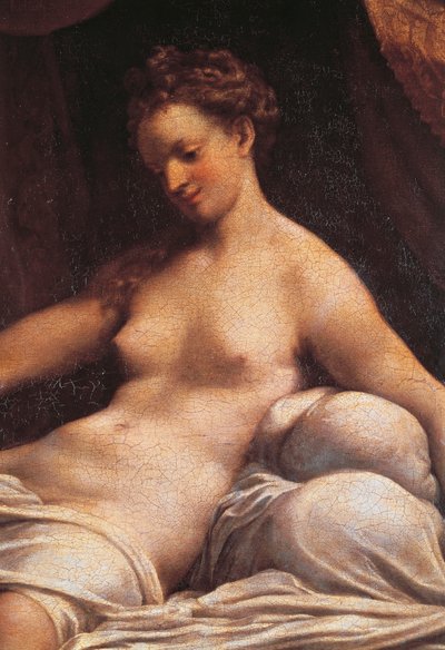 Danae, ca 1531, af Antonio Allegri, kendt som Correggio (1489-ca 1534), olie på lærred af (c.1489-1534) Correggio