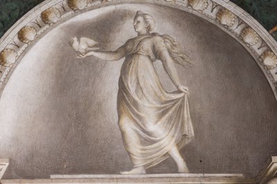 Diana Lucifera, detalje af lunetterne af (c.1489 1534) Correggio