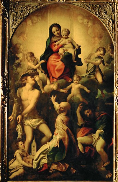 Madonna af Sankt Sebastian ... af (c.1489 1534) Correggio