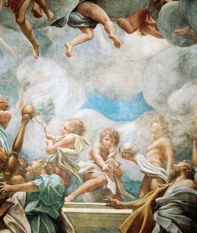Efebes og apostel, detalje fra Jomfruens overtagelse af (c.1489 1534) Correggio