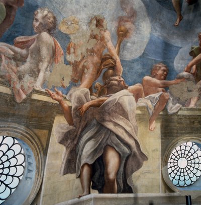 Efebes, detalje fra Jomfruens himmelfart af (c.1489 1534) Correggio