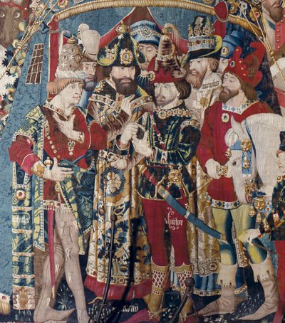 Der Trojanische Krieg: Achills Zelt, ca. 1470 (Wandteppich) von (fl.1450-75) Master of Coetivy