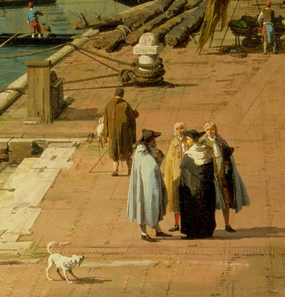 Riva degli Schiavoni, der ser mod vest (detalje af 134746) af Giovanni Antonio Canal
