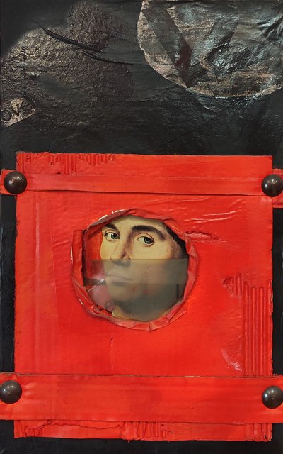G. C. Riccardi, Breve corsa, 1986, Gemischte Technik, 60x80, Italien. af Gian Carlo Riccardi
