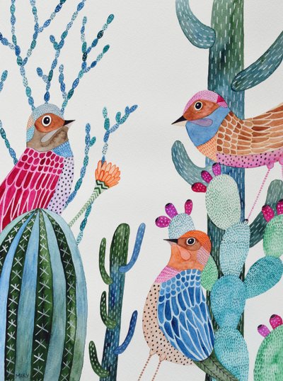 Sultne fugle af Marys Watercolors