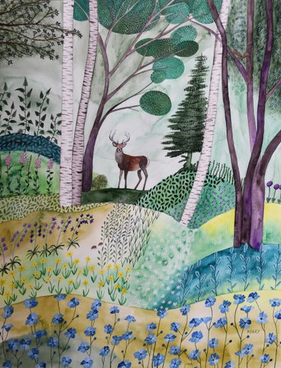 Forår i skoven af Marys Watercolors