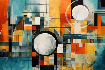 Spiraldesign, abstrakt komposition, vægdekoration | print on demand til værelse af F. Abderrahim