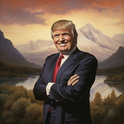 Donald trump maleri portræt, Vægdekoration du vil elske | print on demand af F. Abderrahim