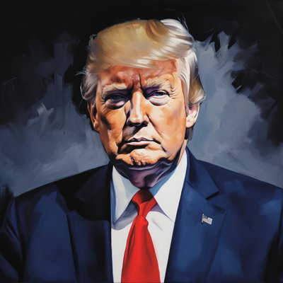 Akryl Donald Trump Politics Kunstmalerier til salg, vægdekorationstryk af F. Abderrahim
