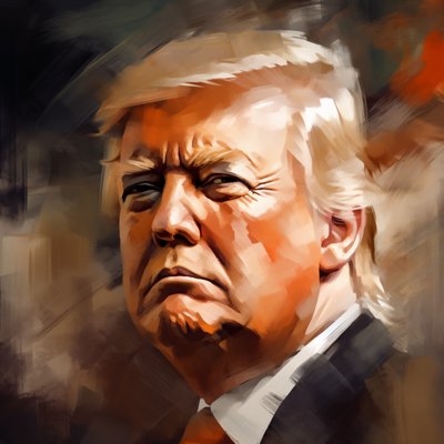 Fine art donald trump portræt, vægkunst indretning | print on demand af F. Abderrahim