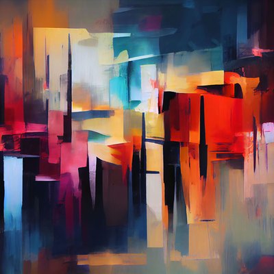 Levende abstrakt komposition, vægkunst dekoration | print on demand uk af F. Abderrahim