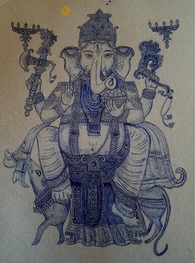 Ganesha rider på Vahana. af Andy Schweigard