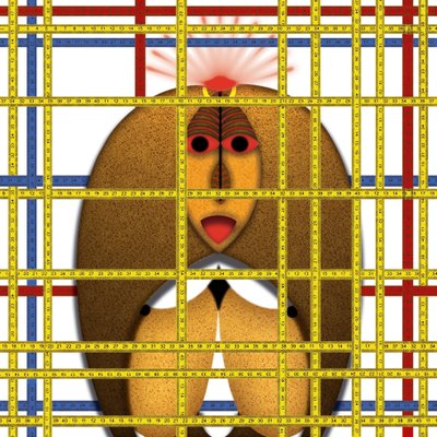 Animal Rationale (I) - Hommage Piet Mondrian af Alexander Eibach