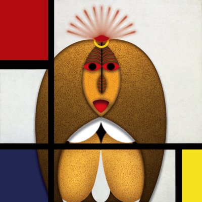 Lockdown (XXI) - (aus der Serie Animal Rationale) af Alexander Eibach