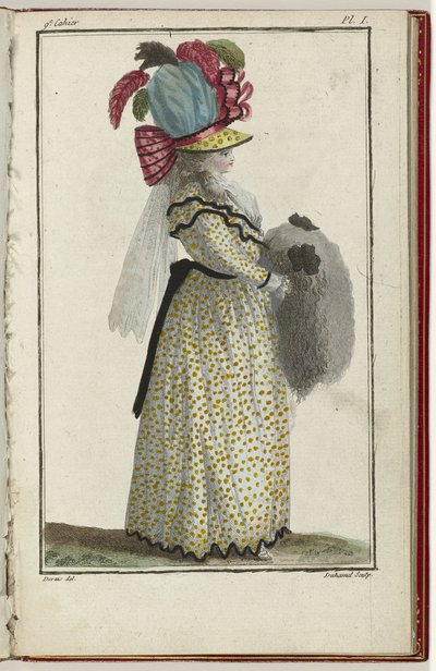 Cabinet des Modes eller Les Modes Nouvelles, 15. marts 1786, pl. jeg af A.B. Duhamel