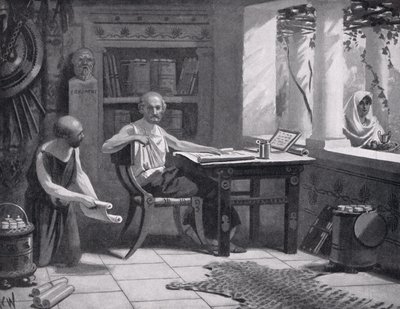 Xenophon dikterer sin historie, illustration fra "Hutchinson