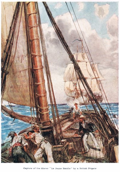 En britisk fregats tilfangetagelse af slaveskibet 