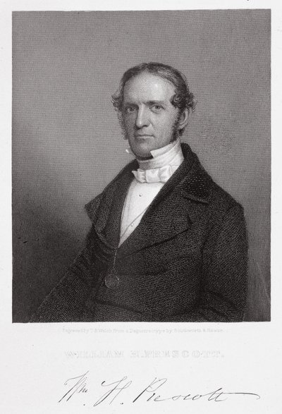 William Hickling Prescott, graveret af Thomas B. Welch (1814-74) efter en daguerreotypi af A.S. and Hawes, J. Southworth