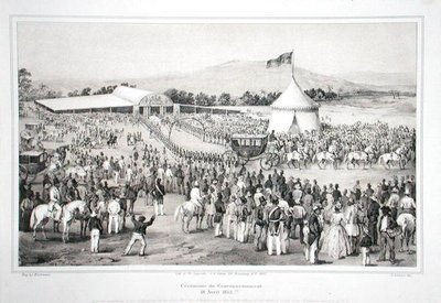 Kroningen af general Faustin Soulouque (ca. 1785-1867) som kejser af Haiti af A. (after) Hartmann