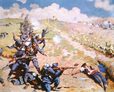 Østrigere angriber montenegrinske tropper af A. (after) Prachazka