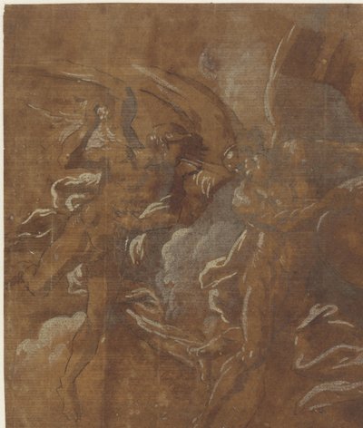 To bevingede mænd af A. Carracci (attributed to)