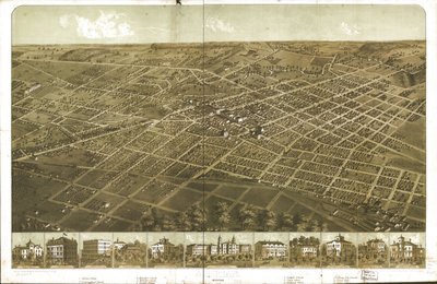 Adrian, Michigan 1866. LOC 73693418 af A.; Chicago Lithographing Co. Ruger
