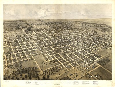 Bloomington, Illinois 1867. LOC 73693345 af A.; Chicago Lithographing Co. Ruger