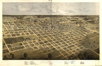 Springfield, Illinois 1867. af A.; Chicago Lithographing Co. Ruger