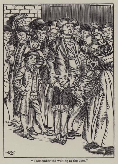 Illustration til The Essays of Elia af Charles Lamb (litho) af A. Garth Jones