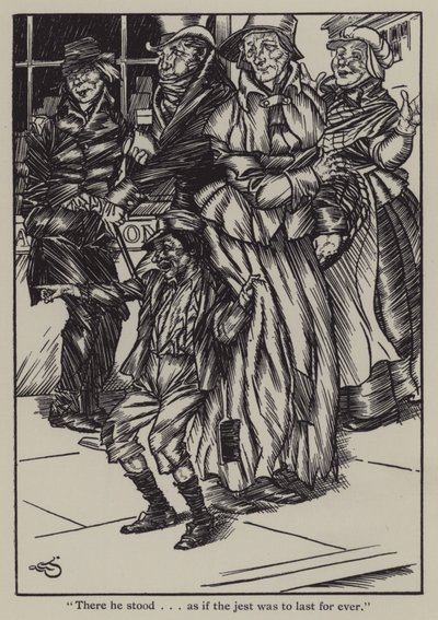 Illustration til The Essays of Elia af Charles Lamb (litho) af A. Garth Jones