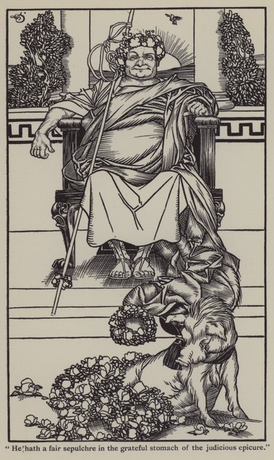 Illustration til The Essays of Elia af Charles Lamb (litho) af A. Garth Jones