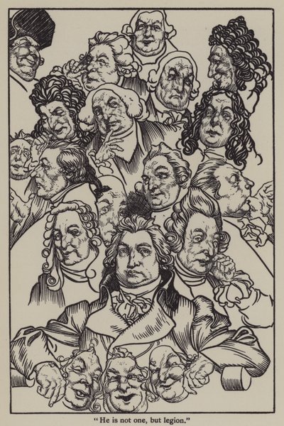 Illustration til The Essays of Elia af Charles Lamb (litho) af A. Garth Jones