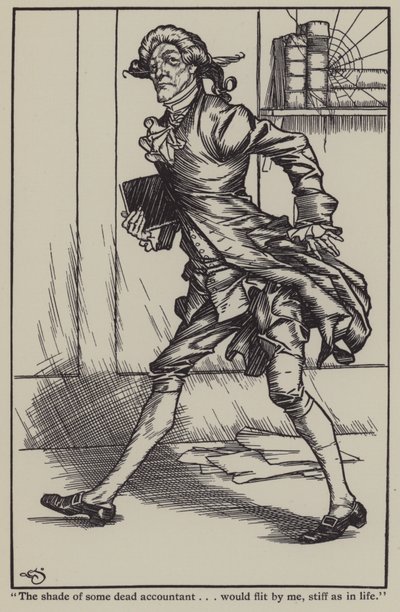 Illustration til The Essays of Elia af Charles Lamb (litho) af A. Garth Jones