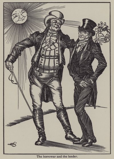 Illustration til The Essays of Elia af Charles Lamb (litho) af A. Garth Jones