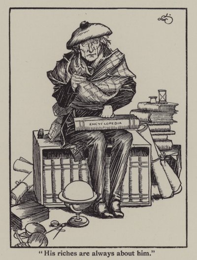 Illustration til The Essays of Elia af Charles Lamb (litho) af A. Garth Jones