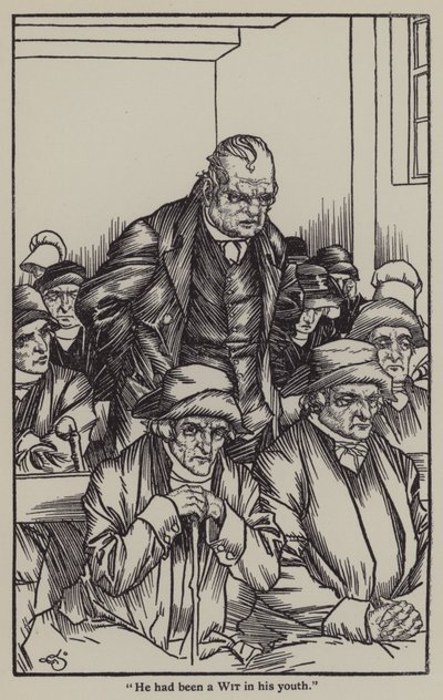 Illustration til The Essays of Elia af Charles Lamb (litho) af A. Garth Jones