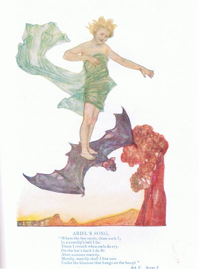 Ariels sang (The Tempest), fra Tales from Shakespeare pub. af Ward Lock & Co Ltd af A. Jackson