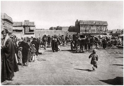 Bazarpladsen i Basra, Irak, 1925 af A. Kerim