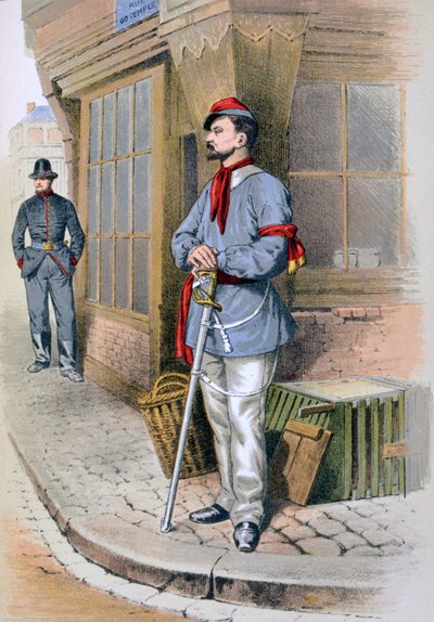 Parisisk borgergarde, 1887 af A. Lemercier