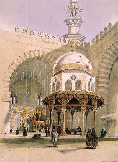 Sultan Hassans moske, Kairo, pub. 1846 (litho) af A. Margaretta Burr